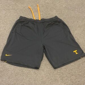 Nike Men's University of Tennessee Black Shorts with Orange Accents